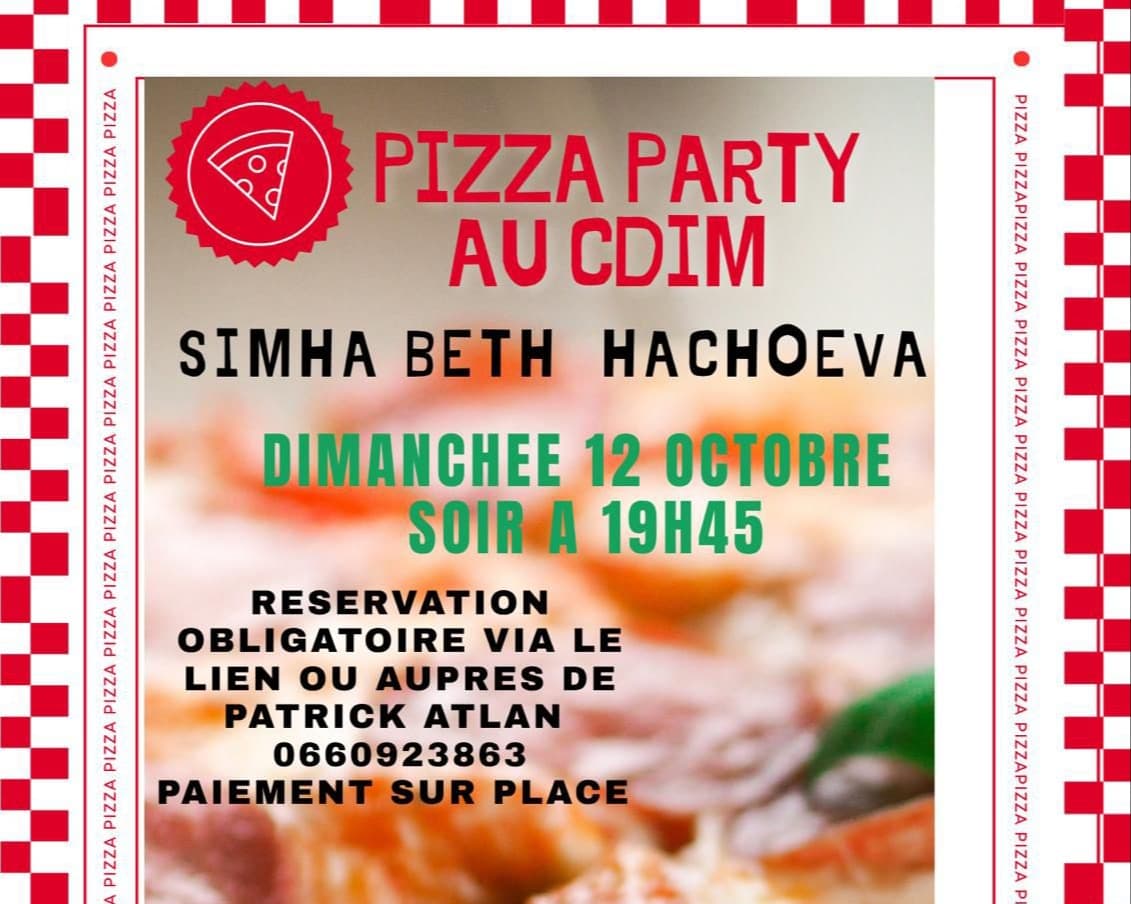 SIMHA BETH HACHOEVA AU CDIM DIMANCHE 12/10  19H45